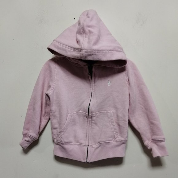 BNWT Polo by Ralph Lauren Kids Hoodie Jacket Pink Size 3/3T - Picture 1 of 4
